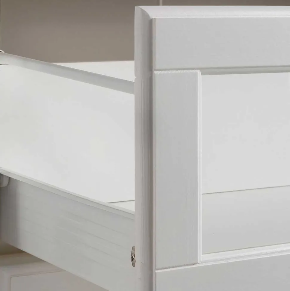 Weißes Buffet Schrank aus Kiefer massiv - Akbelev