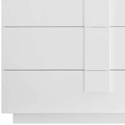Weißes Hochglanz Sideboard mit Tür - Kerym