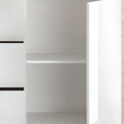 Weißes Hochglanz Sideboard mit Tür - Kerym