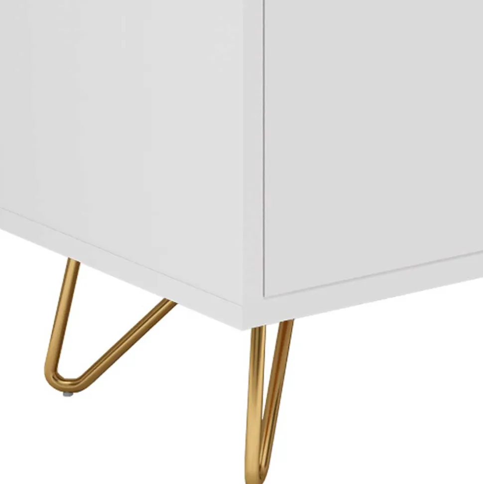 Weißes Sideboard 150cm mit Haarnadel Beinen - Donny