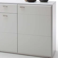 Weißes Sideboard mit Sockelgestell - Hazime