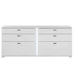 Weißes Sideboard mit vier Schubladen und zwei Klappen - Tirol