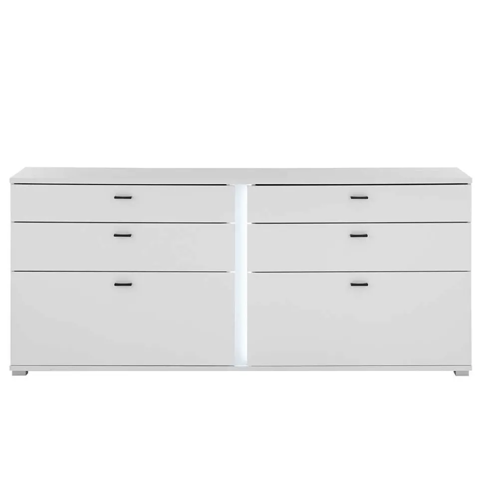 Weißes Sideboard mit vier Schubladen und zwei Klappen - Tirol