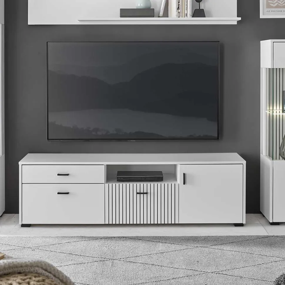 Weißes TV Board 150 cm breit - Dualkos