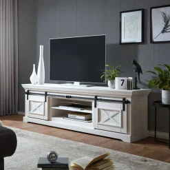 Weißes TV Board im Modern Country Style - Kuito