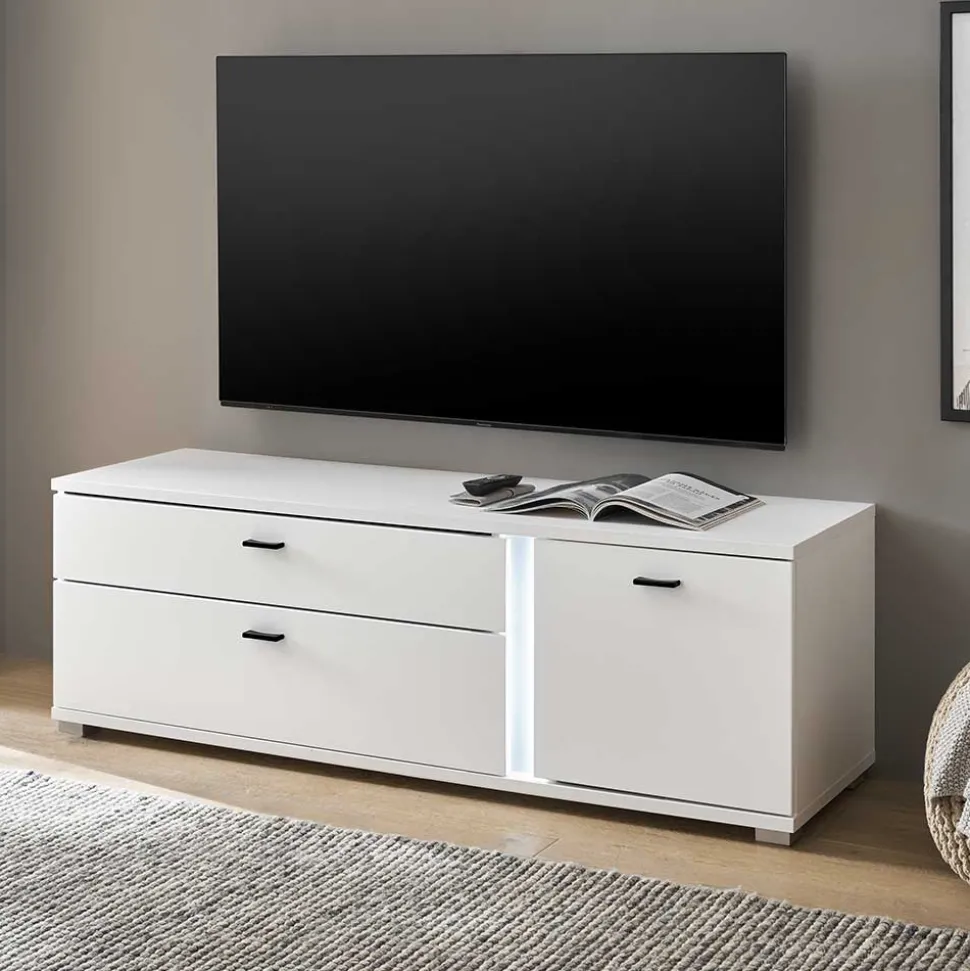 Weißes TV-Board mit LED Beleuchtung - Tirol