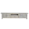 White Wash TV Lowboard - Shabby Chic - Catlony