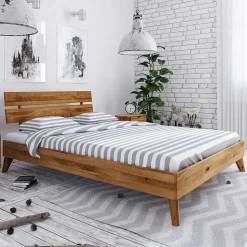 Wildeiche Bettgestell in Überlänge 220 cm - Eavy I