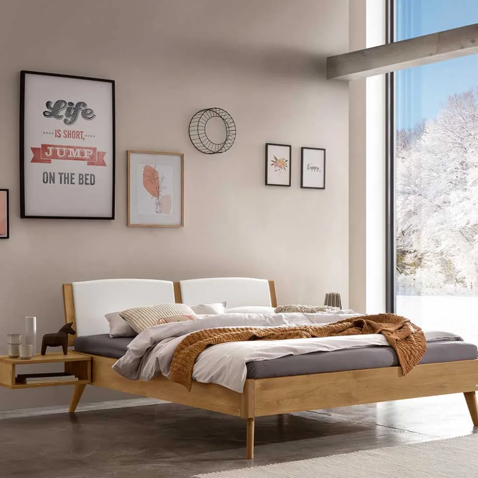 Wildeiche Ehebett in modernem Design - Joker