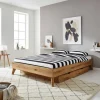 Wildeiche Einzelbett für Dachschrägen - Eavy V