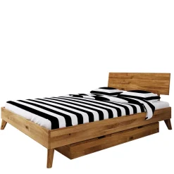 Wildeiche Einzelbett mit Unterlänge 190 cm - Eavy III