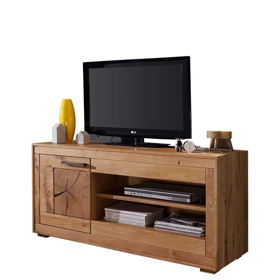 Wildeiche Fernsehtisch Troncon mit 130 cm Breite