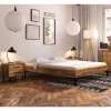 Wildeiche Holzbett für Dachzimmer - Kerfa