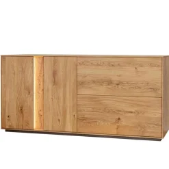 Wildeiche Sideboard mit zwei Klappen & Türen - Cocondar