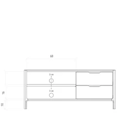 Wildeiche TV Board 111 cm breit - Laida