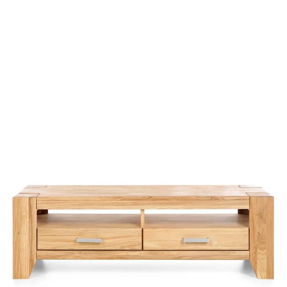 Wildeiche TV Lowboard mit zwei Schubladen - Miarizia