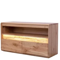 Wildeiche Wohnzimmer Möbel Wohnwand - Acmida (vierteilig)