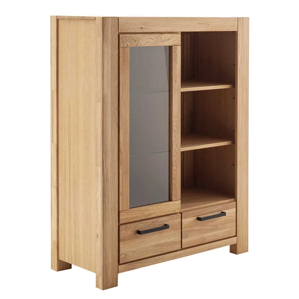Wildeiche Wohnzimmerschrank teilmassiv - Sophia