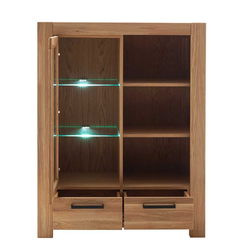 Wildeiche Wohnzimmerschrank teilmassiv - Sophia