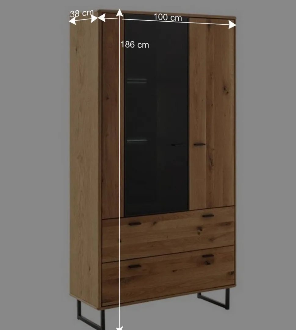 Wohnwand für Wohnzimmer Set - Flacona (dreiteilig)