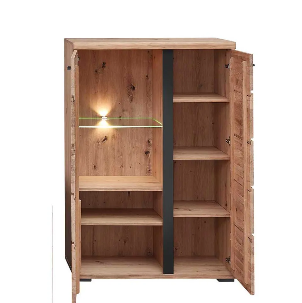 Wohnwandmöbel mit LED Beleuchtung - Mattadore (vierteilig)