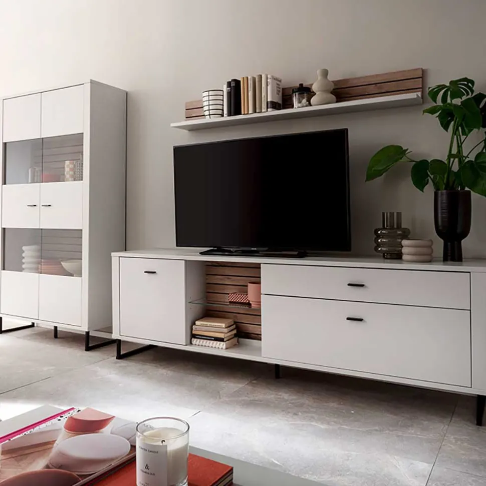 Wohnwandmöbel-Set modern - Varzino (dreiteilig)