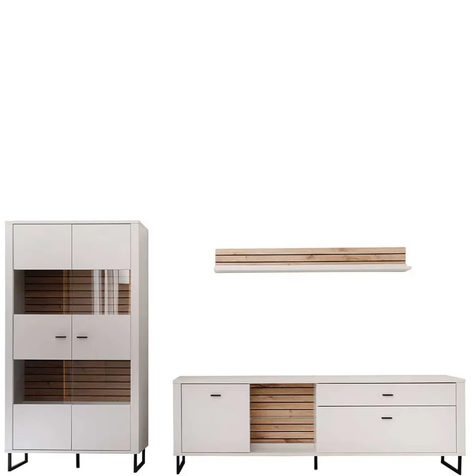 Wohnwandmöbel-Set modern - Varzino (dreiteilig)
