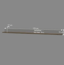 Wohnzimmer Anbauwand 340 cm breit - Nonessia (fünfteilig)