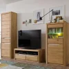 Wohnzimmer Anbauwand Croconia aus Wildeiche Massivholz (dreiteilig)