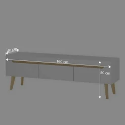 Wohnzimmer Anbauwand Möbel Kombi - Ginko (dreiteilig)