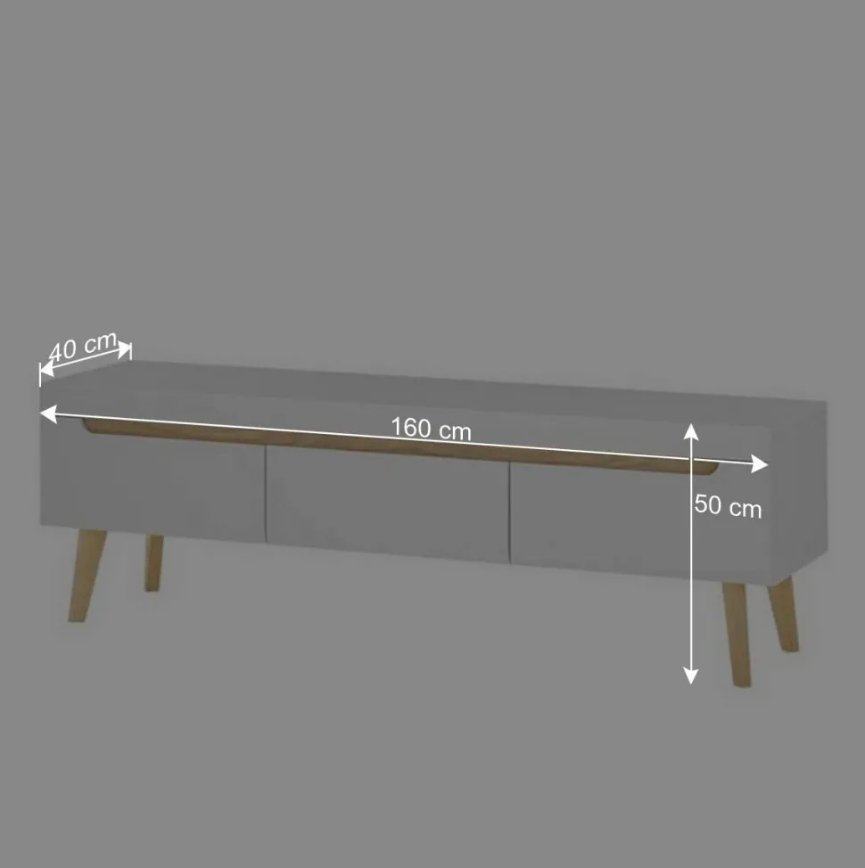 Wohnzimmer Anbauwand Möbel Kombi - Ginko (dreiteilig)