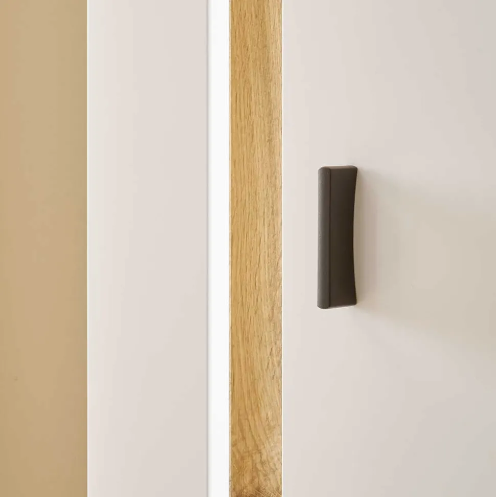 Wohnzimmer Anbauwand mit LED Set - Racelyn (vierteilig)