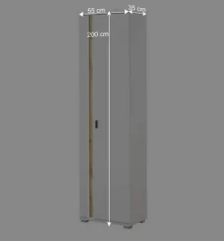 Wohnzimmer Anbauwand mit LED Set - Racelyn (vierteilig)
