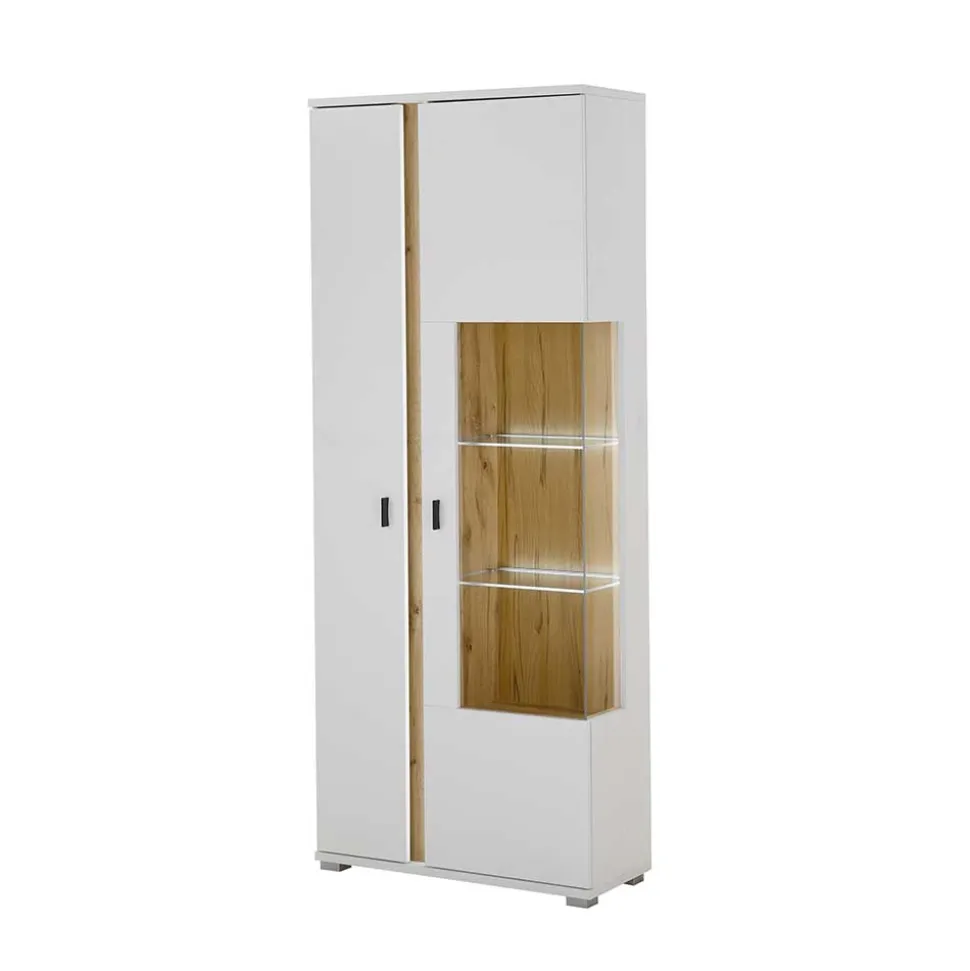 Wohnzimmer Anbauwand mit LED Set - Racelyn (vierteilig)