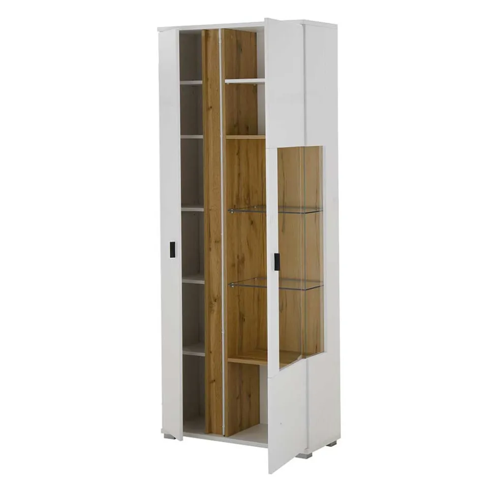 Wohnzimmer Anbauwand mit LED Set - Racelyn (vierteilig)