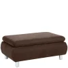 Wohnzimmer Couchhocker in Braun Velours - Delnoto