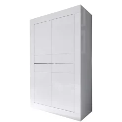Wohnzimmer Highboard Sogno in Hochglanz Weiß