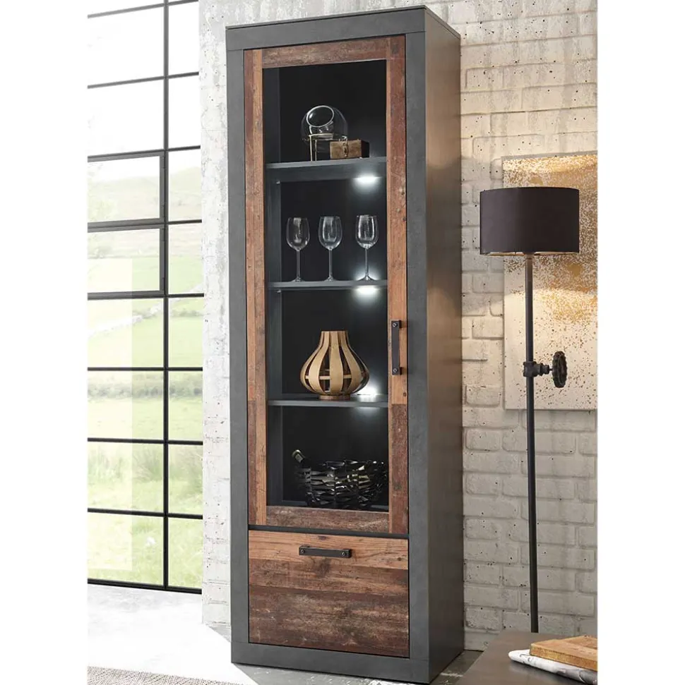 Wohnzimmer Industry Vitrine 1-türig - Timuras