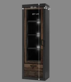Wohnzimmer Industry Vitrine 1-türig - Timuras