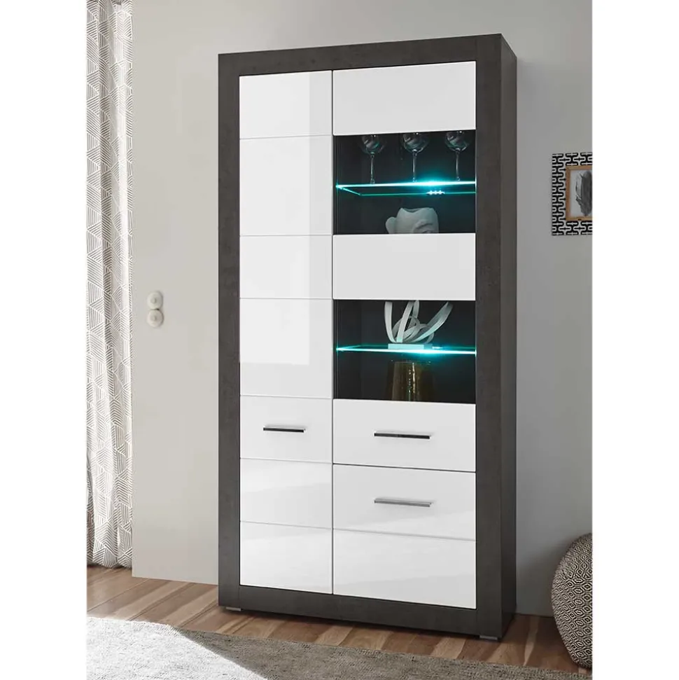Wohnzimmer Möbel Kombi zweifarbig - Istensa (vierteilig)