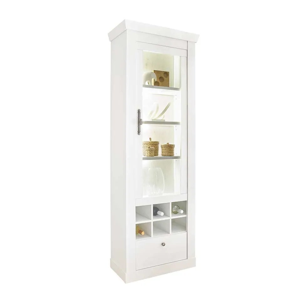 Wohnzimmer Möbelset in weißer Holzoptik Pinie - Liancos (vierteilig)
