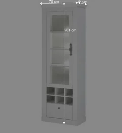 Wohnzimmer Möbelset in weißer Holzoptik Pinie - Liancos (vierteilig)
