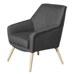 Wohnzimmer Polstersessel in Dunkelgrau - Rubin