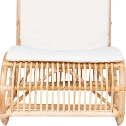 Wohnzimmer Rattan Loungestuhl in Natur - Abramas