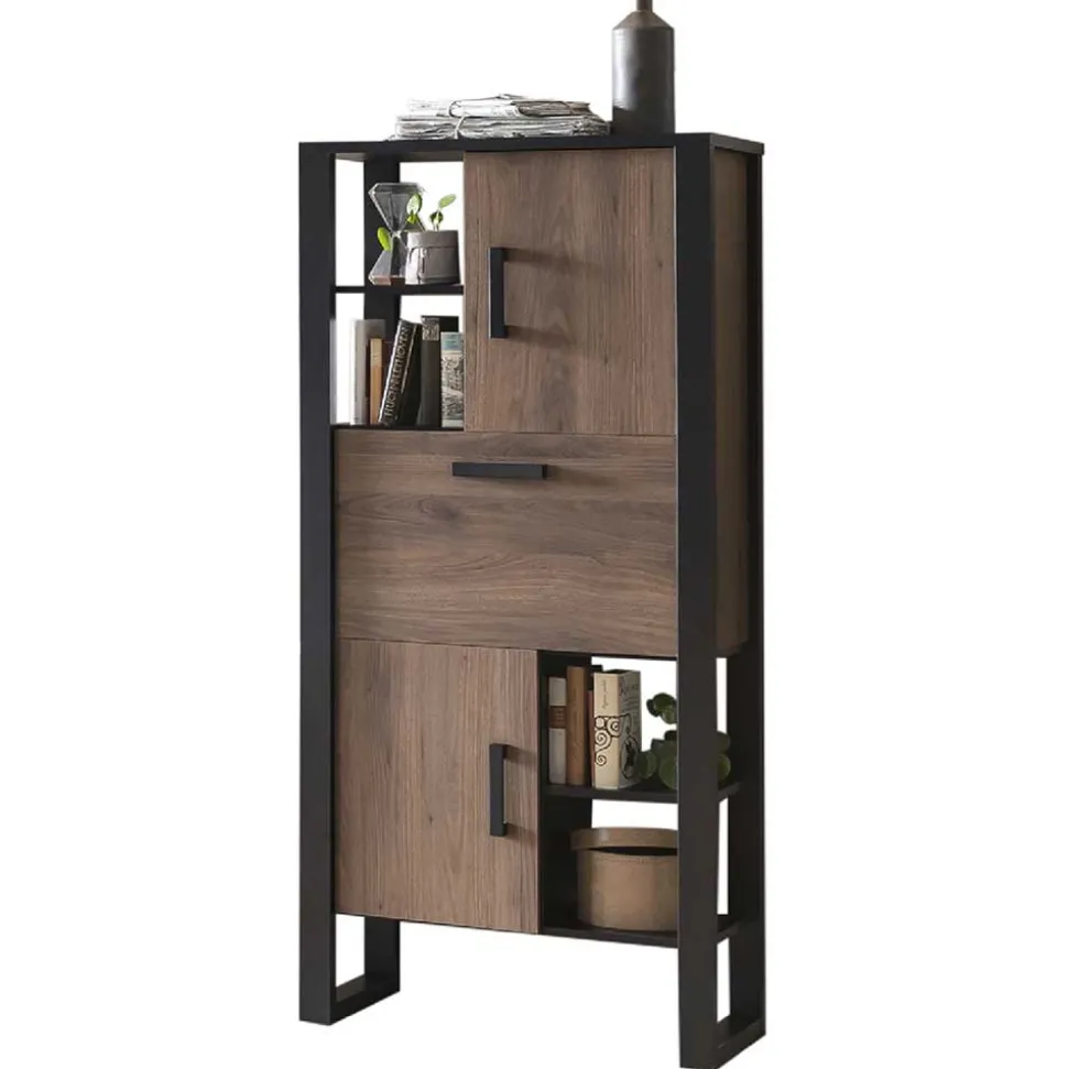 Wohnzimmer Schrank in Nussbaum Optik - Dudleys I