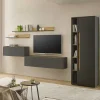 Wohnzimmer Schrank Kombi in Anthrazit - Ahilav (sechsteilig)