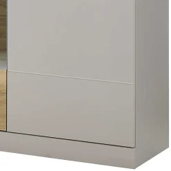 Wohnzimmer Schrank Set in Hellgrau & Zinneiche - Lioscas (vierteilig)