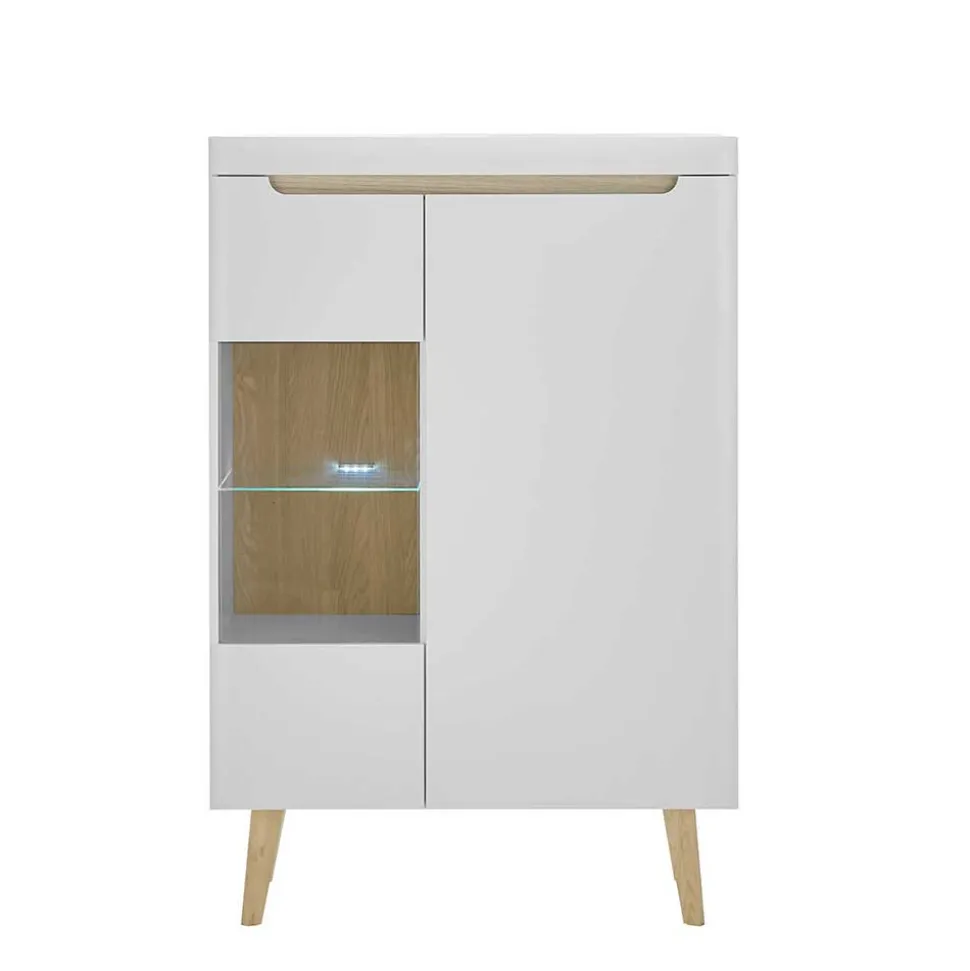 Wohnzimmer Schrankset im Skandi Design - Ginko (vierteilig)