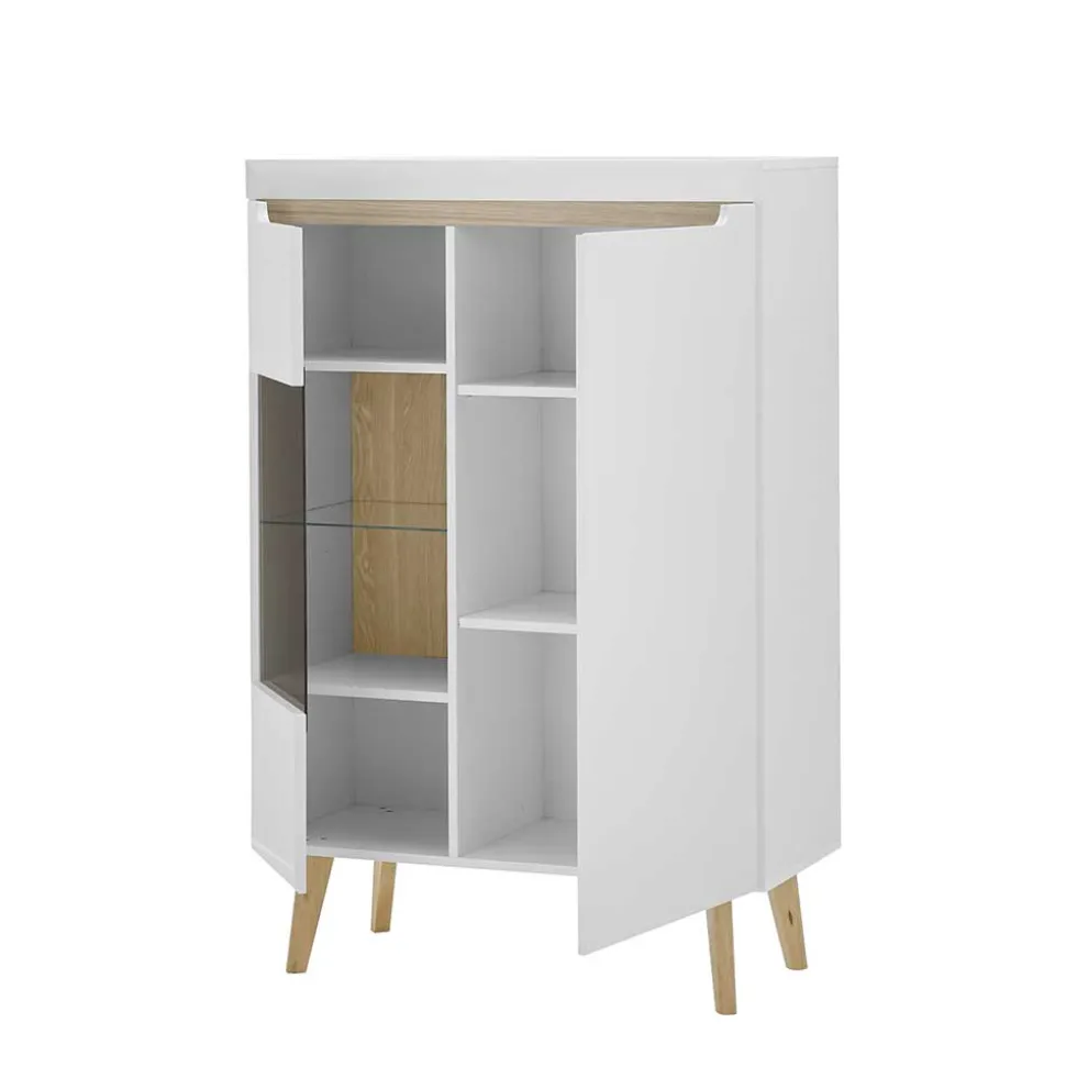 Wohnzimmer Schrankset im Skandi Design - Ginko (vierteilig)