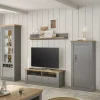 Wohnzimmer Schränke & Regal in Lichtgrau - Buleta (vierteilig)
